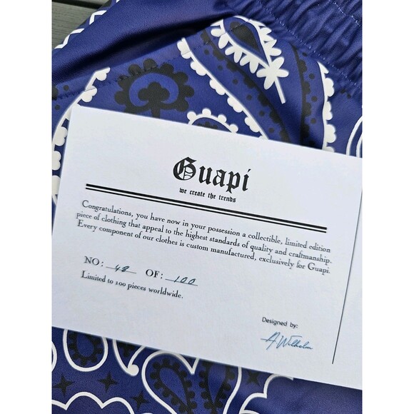 Guapi Pants Mens 32 Purple Bandana Cargo PU Leather LimitedEdition Aaron Wilhelm - Picture 4 of 16